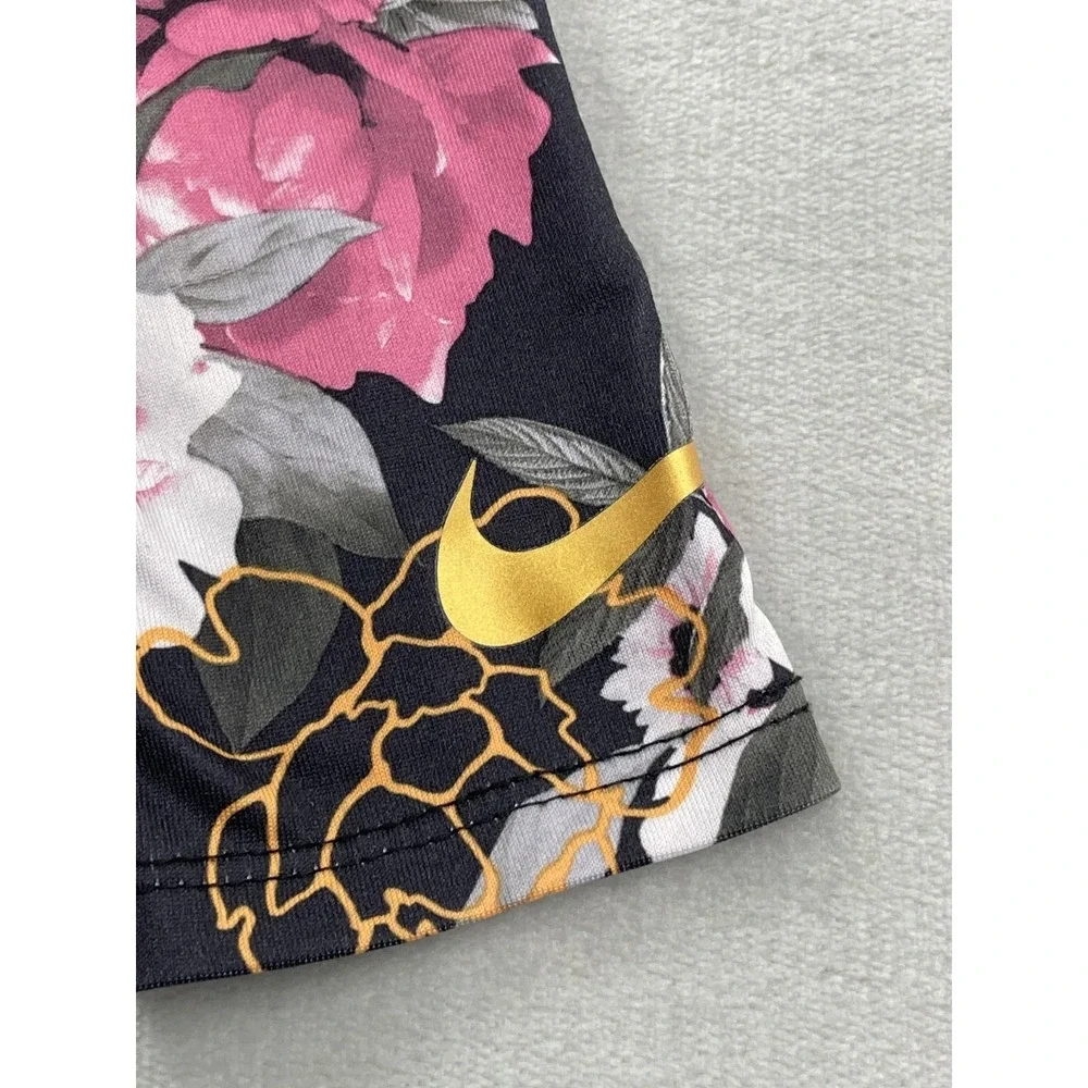 Nike Dri-FIT Leggings Girls Size 4–5 (104–110 cm) Black Pink Floral Print